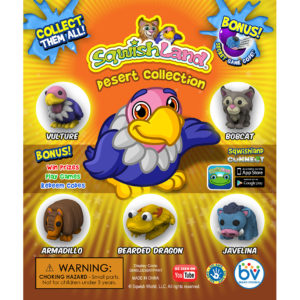 SqwishLand Desert Double-Sided Printed Display (6" x 5")