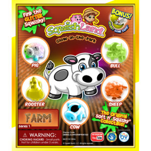 SqwishLand Glow Farm Double-Sided Printed Display (6" x 5")