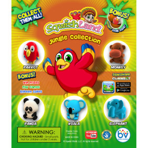 SqwishLand Jungle Double-Sided Printed Display (6" x 5")