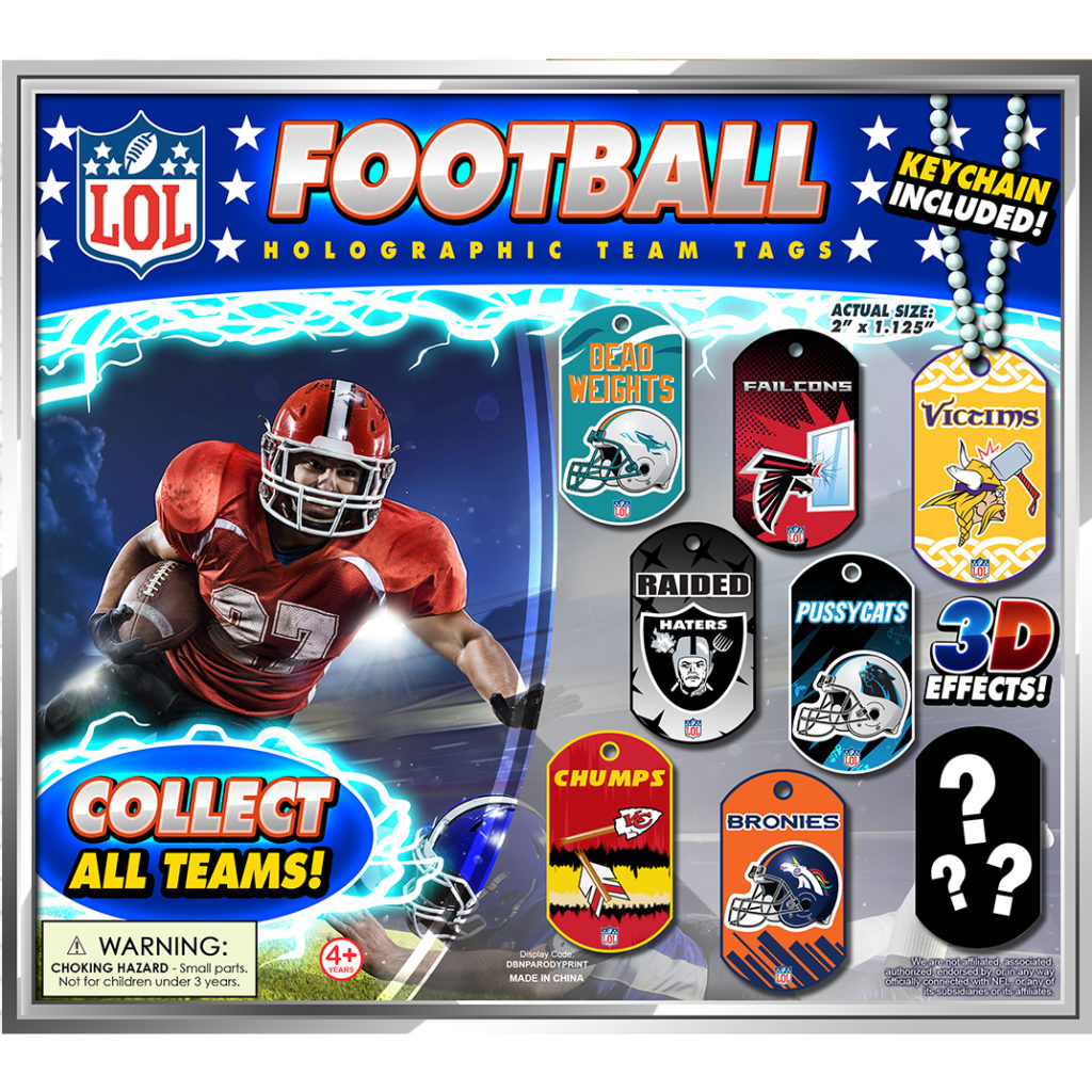 Football Holographic Team Tags Lenticular Printed Display (8″ x 9 ...