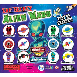 Alien Wars Double-Sided Printed Display  (8" x 9")