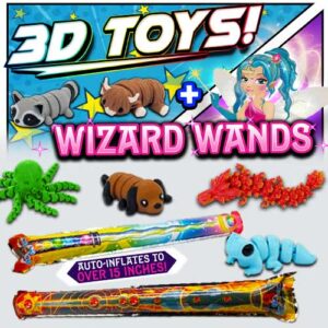 2" 3D Toys + Wizard Wands (250 pcs)