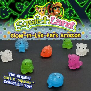 SqwishLand Amazon Glow– 1" Collectible Mystery Vending Toys | 250 Capsules